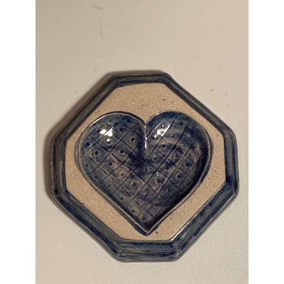 Rowe Pottery Works Wall Hanging Stoneware Salt Glaze Heart Folk Art Valentine 92 - Picture 1 of 7